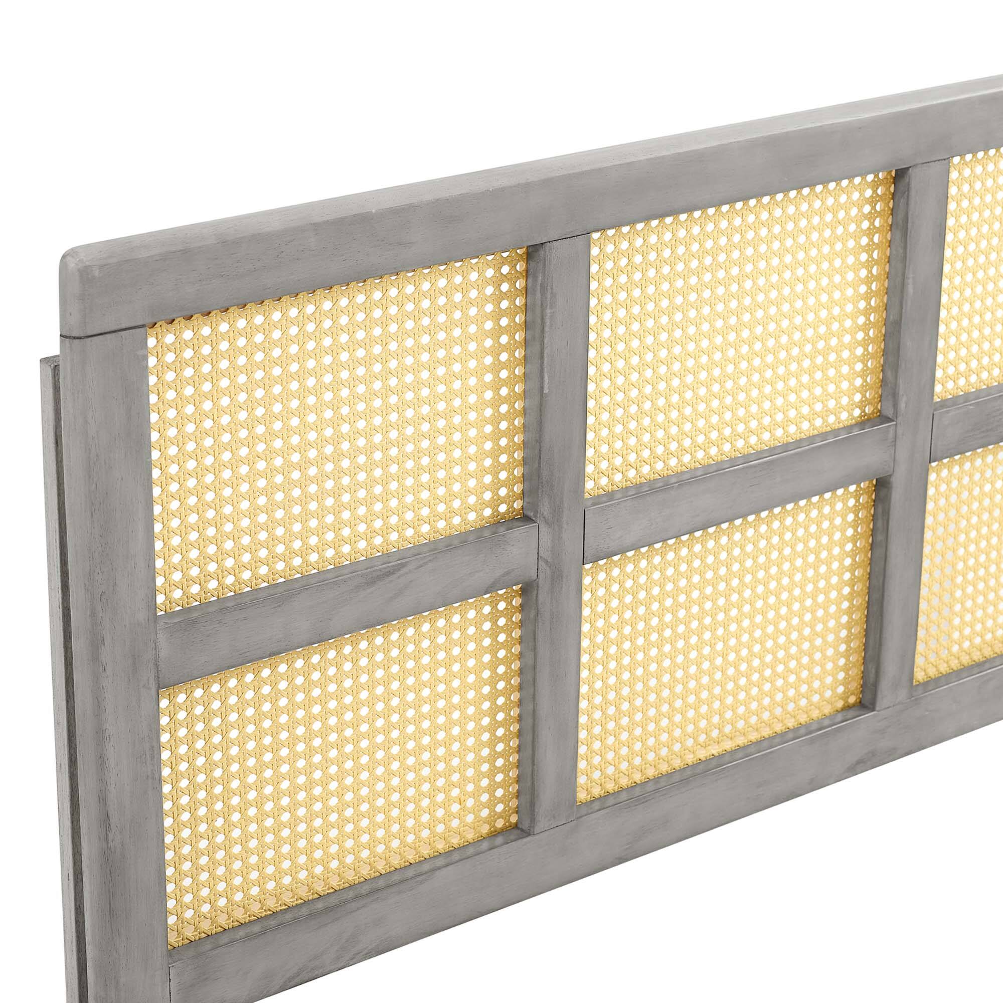 Alt View 1. Modway - Luana Cane Queen Headboard by Modway - Gray.