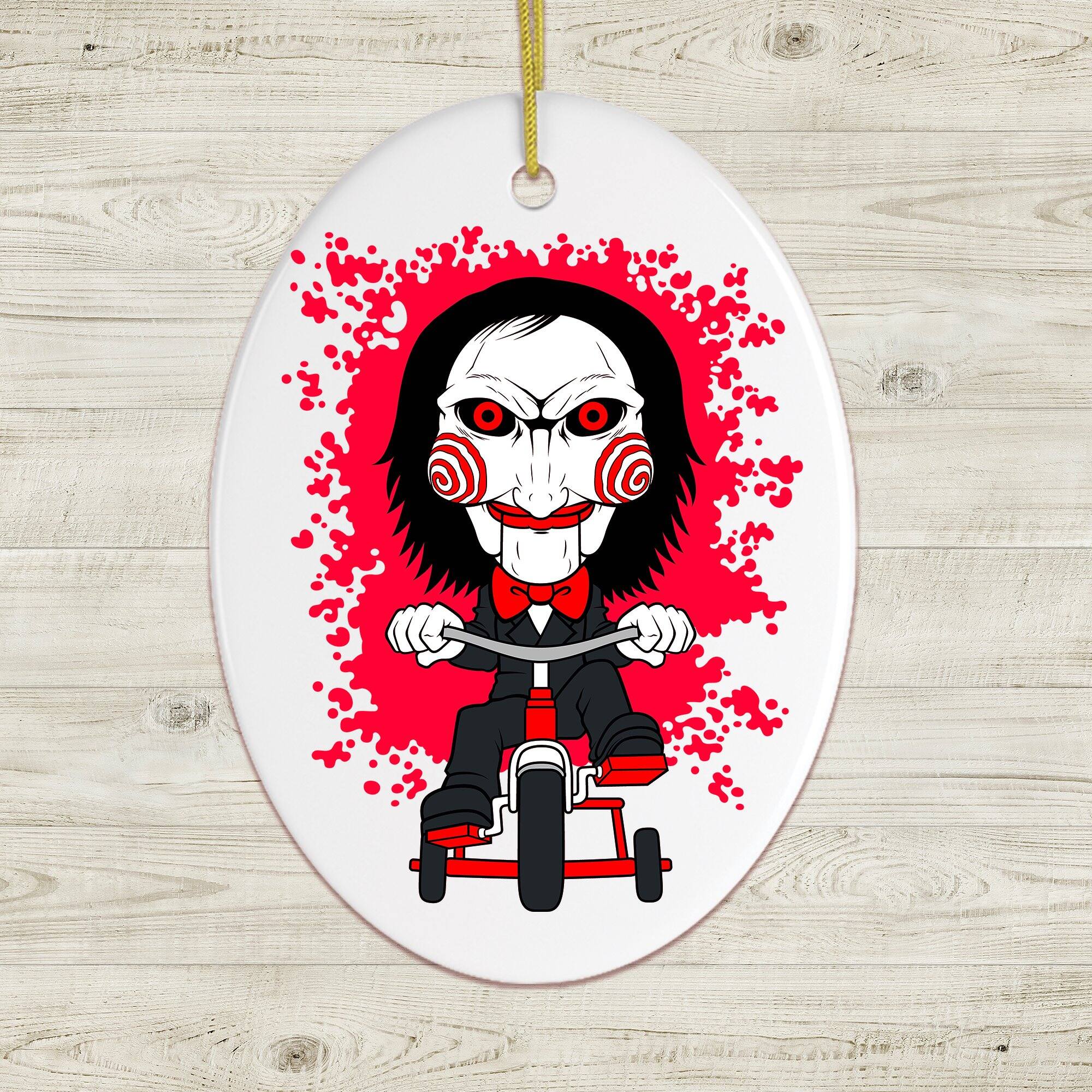 Back. OrnamentallyYou - Saw Horror Ornament - Multi-colored.