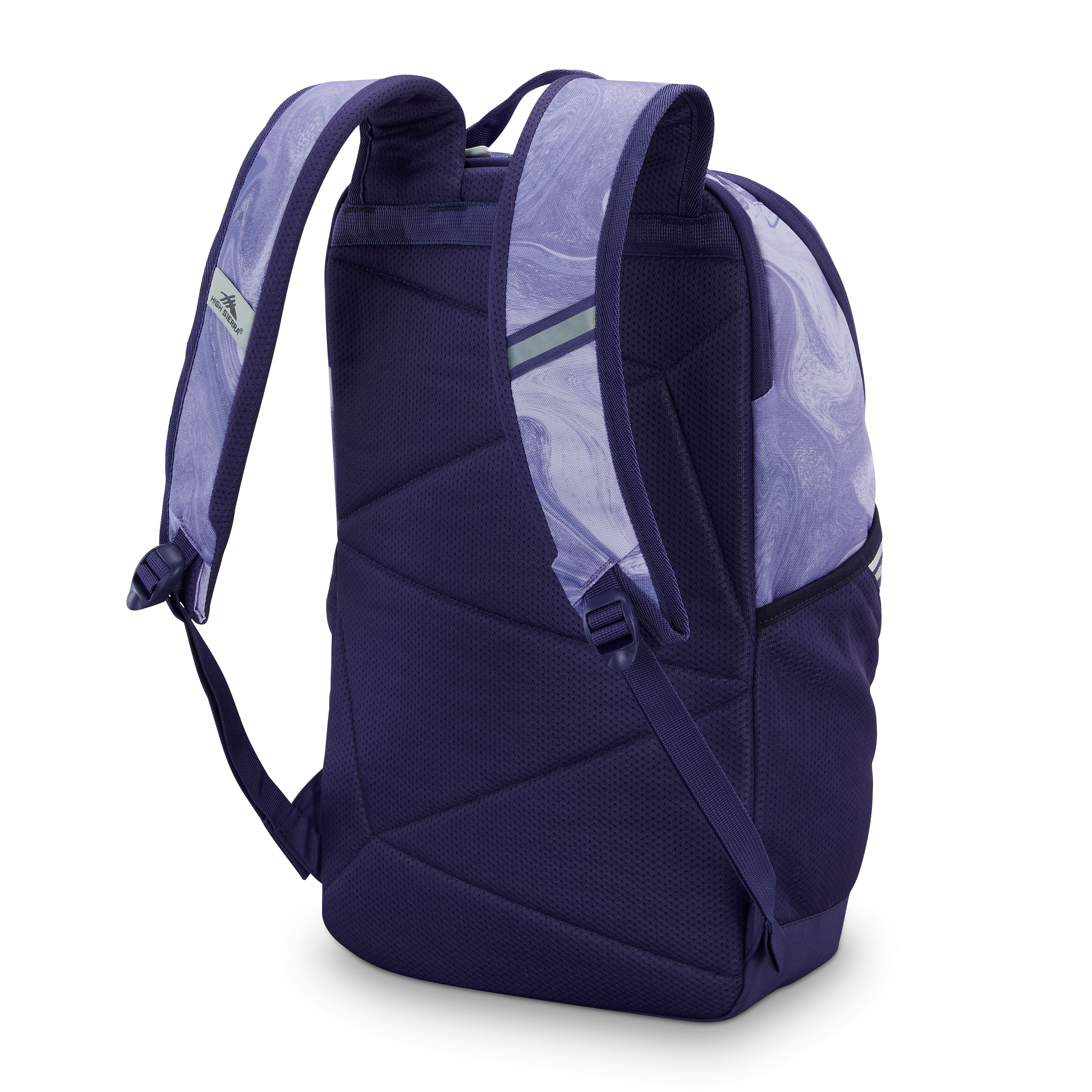Left. High Sierra - BTS 2020 Swoop SG Backpack - Purple Marble Swirl.