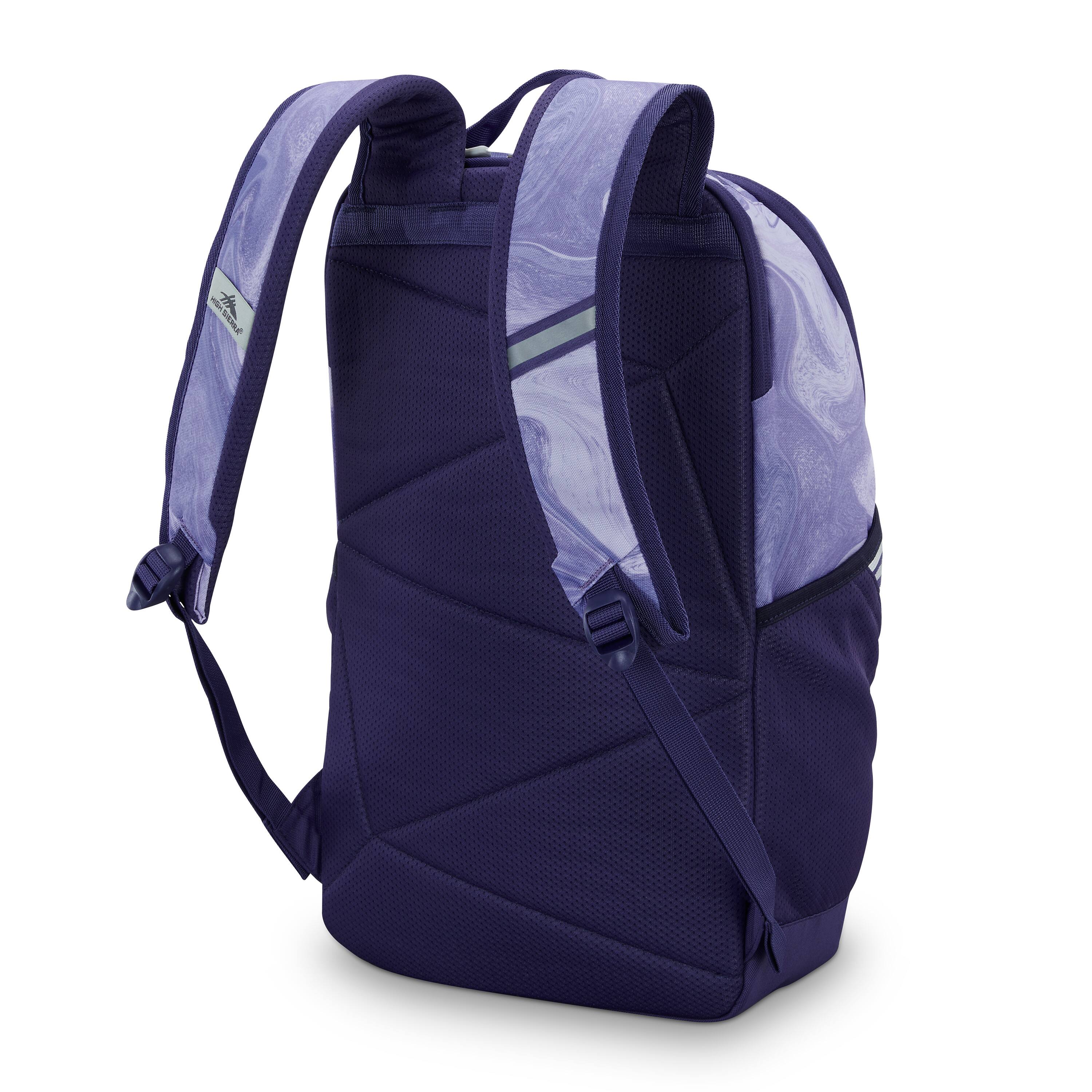 Left. High Sierra - BTS 2020 Swoop SG Backpack - Purple Marble Swirl.