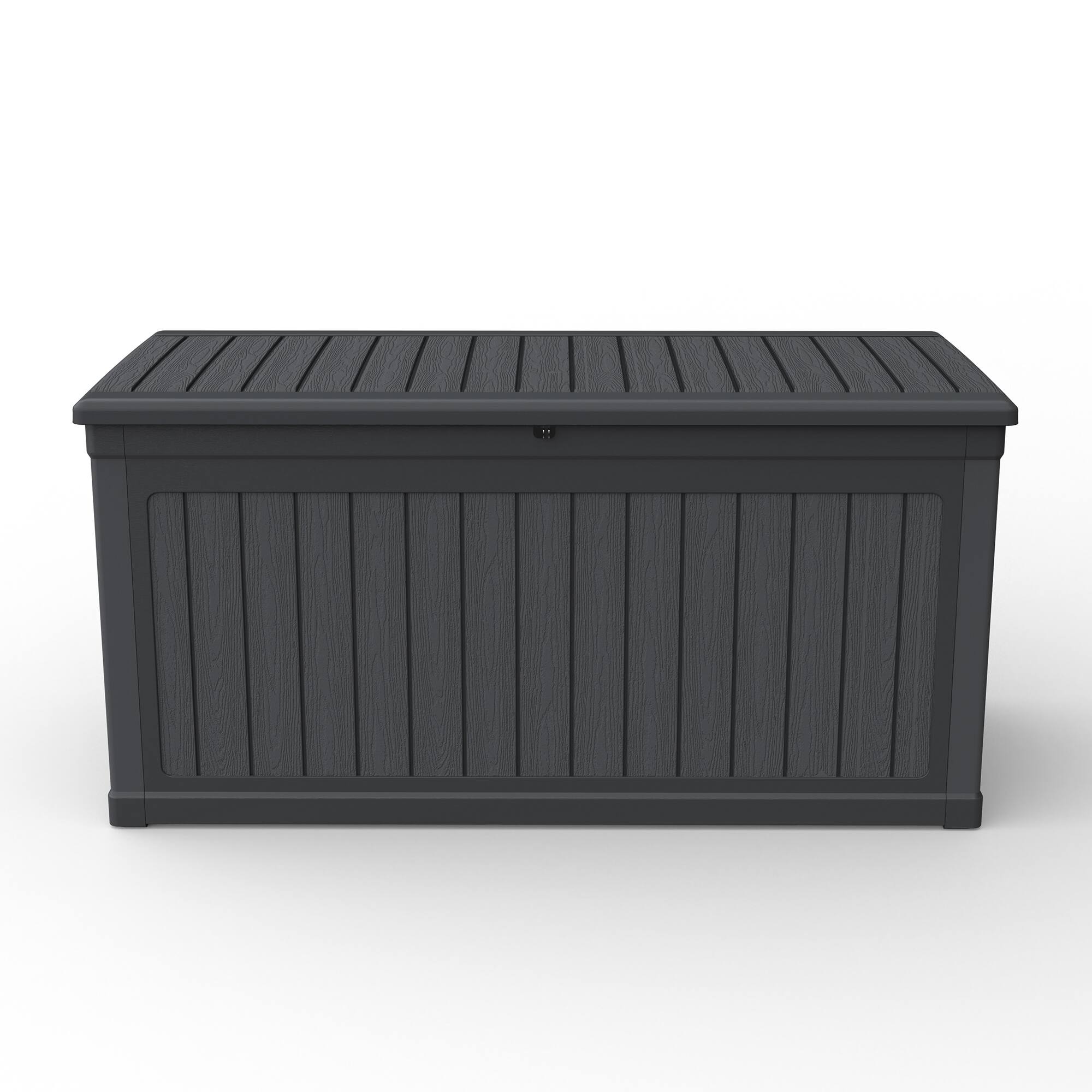 Alt View 8. HOMLUX - Large Outdoor Storage Deck Box for Patio Furniture and Sports/Pools Equipment Waterproof Resin Black - Black.