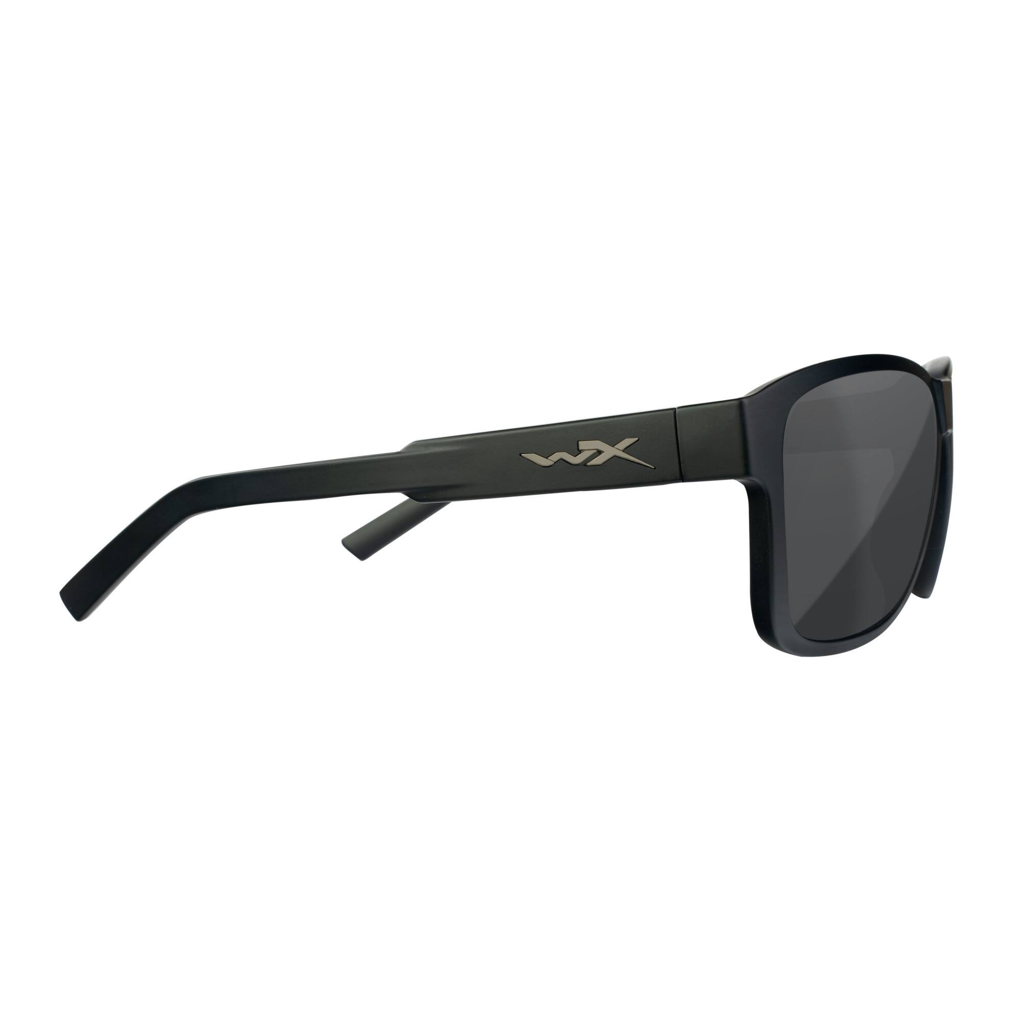 Angle. Wiley X - Wiley-X WX Trek Sunglasses (Captivate Polarized Gray Lens, Matte Black Frame) - Gray.
