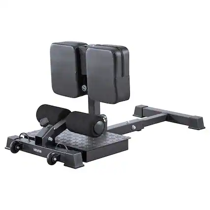 Front. VEVOR - Sissy Squat Machine, Multi-Function Deep Sissy Squat Bench for Leg Muscle Training, Easy Setup & Foldable Core Waistline - Black.