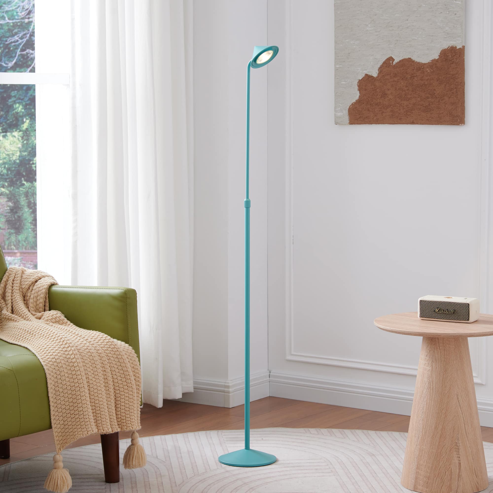 Kings Brand Furniture - Adjustable LED Reading Floor Lamp with Touch Control for Bedroom, Living Room