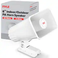 PYLE
8" Indoor/Outdoor PA Horn Speaker
65 Watts
8 Ohms