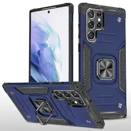 Kitcheniva - Shockproof Cover With Magnetic Ring Kickstand For Samsung Galaxy S22 Case Only - Blue