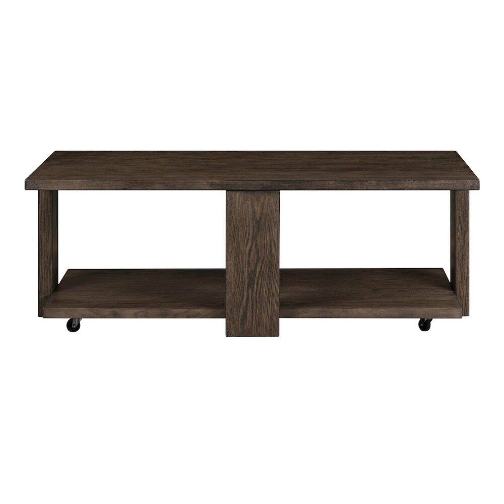 Alt View 5. Liberty Furniture Industries - Harrison Cocktail Table for Living Room - Espresso Brown Oak - Brown.