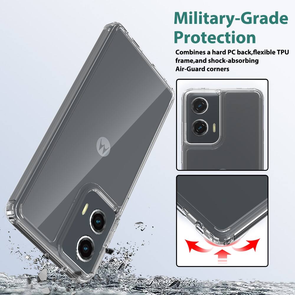 Military-Grade Protection Combines a hard PC back, flexible TPU frame, and shock-absorbing Air-Guard corners