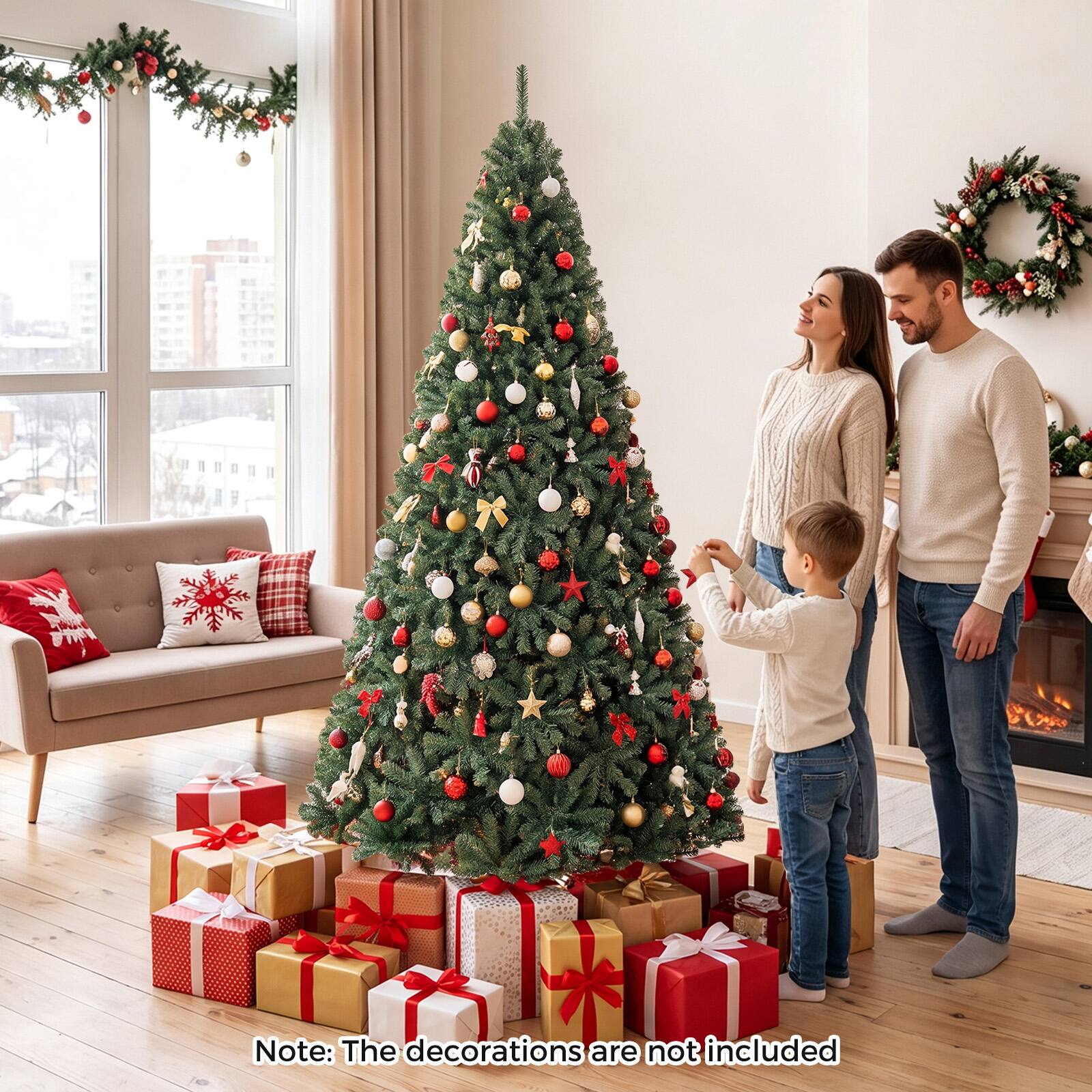 Note: The decorations are not included