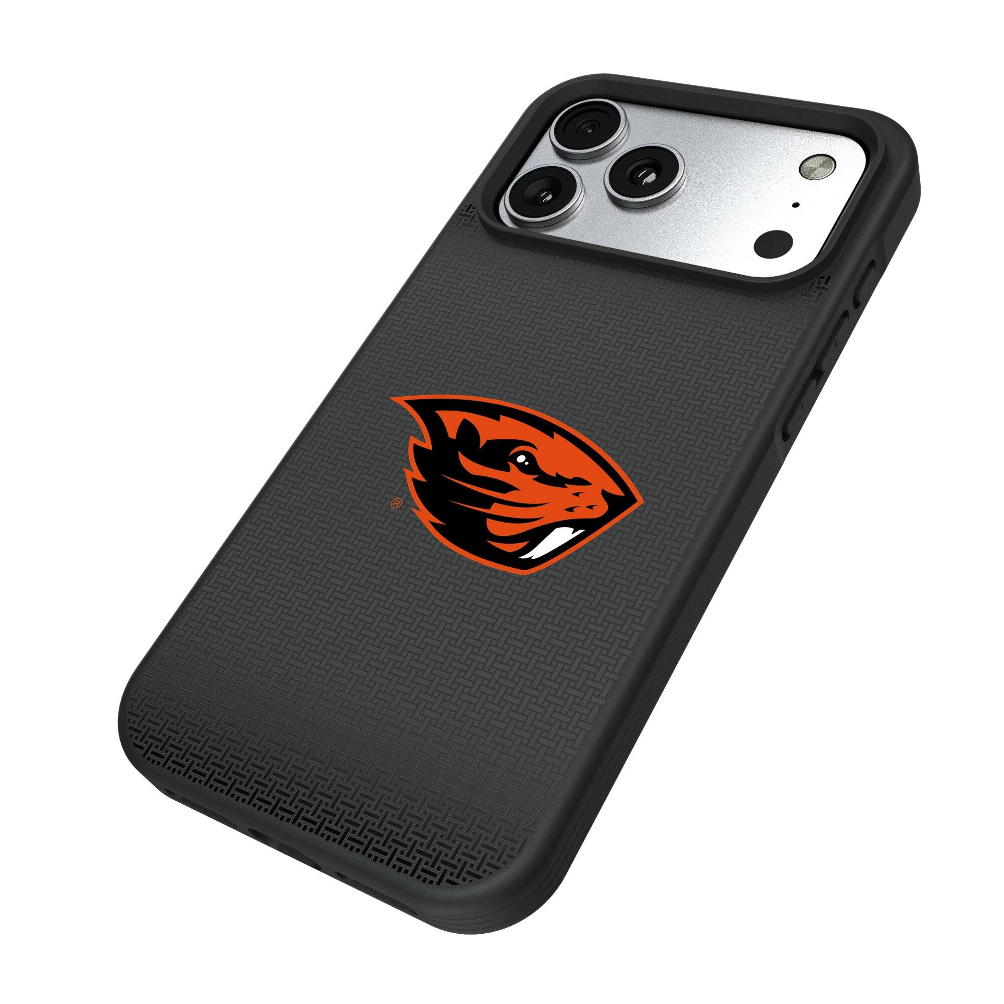Alt View 1. Keyscaper - Oregon State Beavers Bump Case with 8.2ft Drop Protection - 16 - Black.
