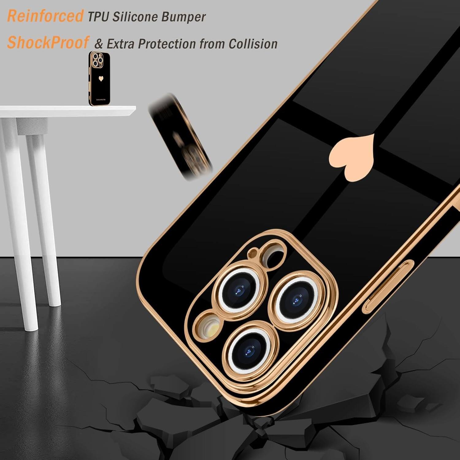 Reinforced TPU Silicone Bumper, ShockProof & Extra Protection from Collision