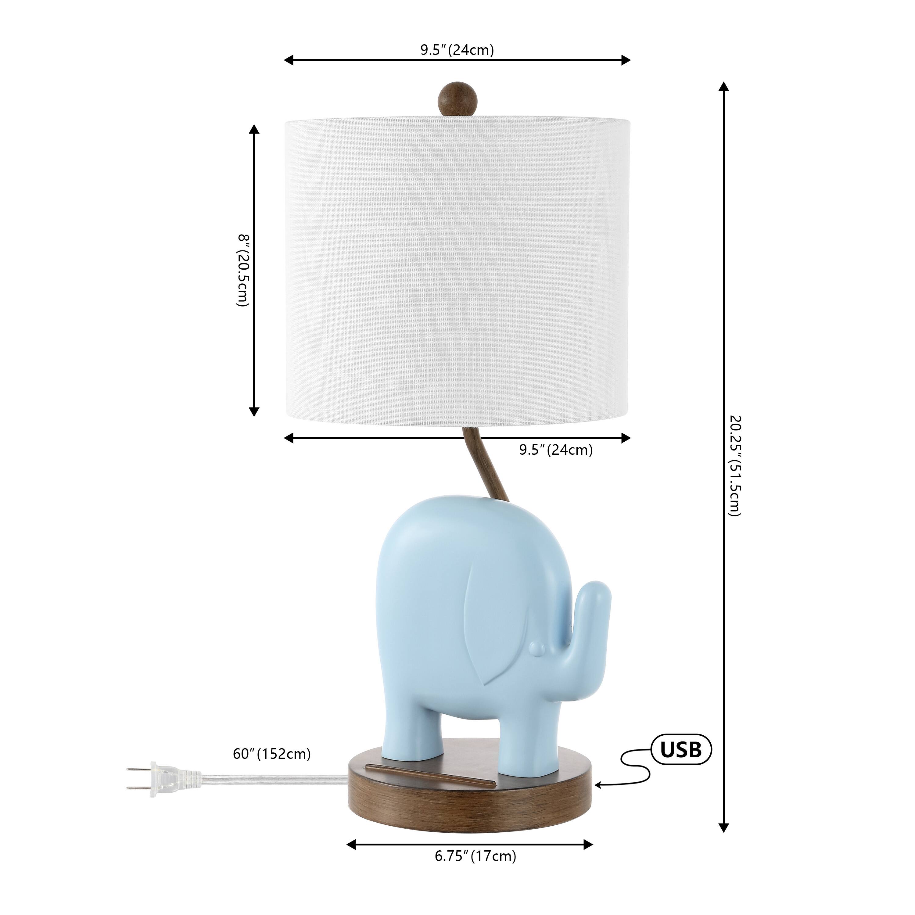 9.5" (24cm)  
8" (20.5cm)  
9.5" (24cm)  
20.25" (51.5cm)  
60" (152cm)  
USB  
6.75" (17cm)