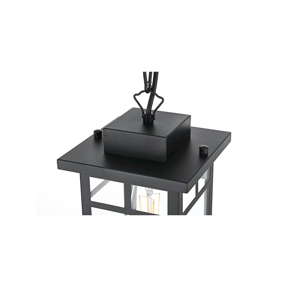 Alt View 4. Elegant Lighting - Mercer 7 inch Outdoor Pendant in Black - Black.