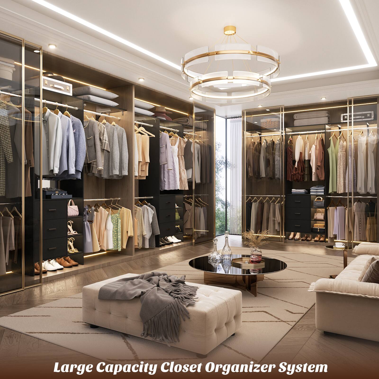 Large Capacity Closet Organizer System