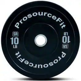ProsourceFit - Solid Rubber Bumper Plate, 10 lbs - Black