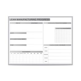 Ghent - Lean Manufacturing Magnetic Whiteboard, 2’H x 3’W