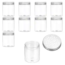 Unique Bargains - Premium Empty Scent Beads Container, Refillable Spice Tin Hollow Lid, 10pcs 8.5oz - For Aromatherapy, Scent, Storage - Clear