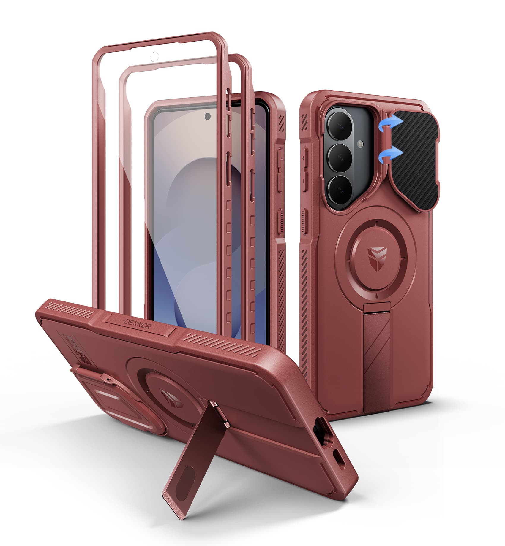 "dexnor - for Samsung Galaxy S26 Plus Case Compatible with MagSafe Rugged Shockproof Bumper Case 6.7"" - Maroon Red" price history on PriceWatchPro