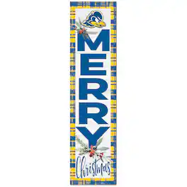 Jardine - Delaware Fightin' Blue Hens 12'' x 48'' Outdoor Christmas Leaner - White