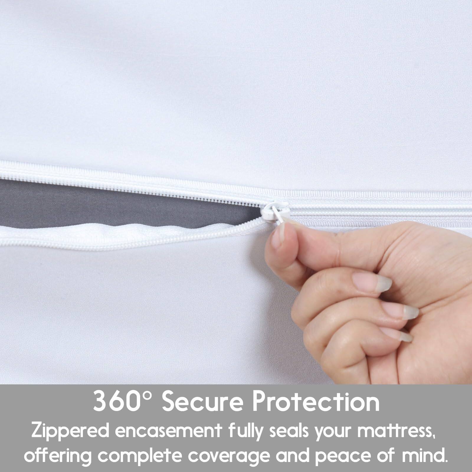 360° Secure Protection  
Zippered encasement fully seals your mattress, offering complete coverage and peace of mind.