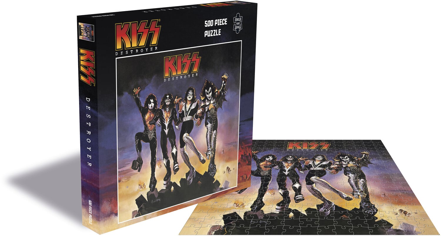 PopMarket - Kiss - RockSaws - Kiss Destroyer (500 Piece Jigsaw Puzzle) - GAMES (MISC) - Multicolor