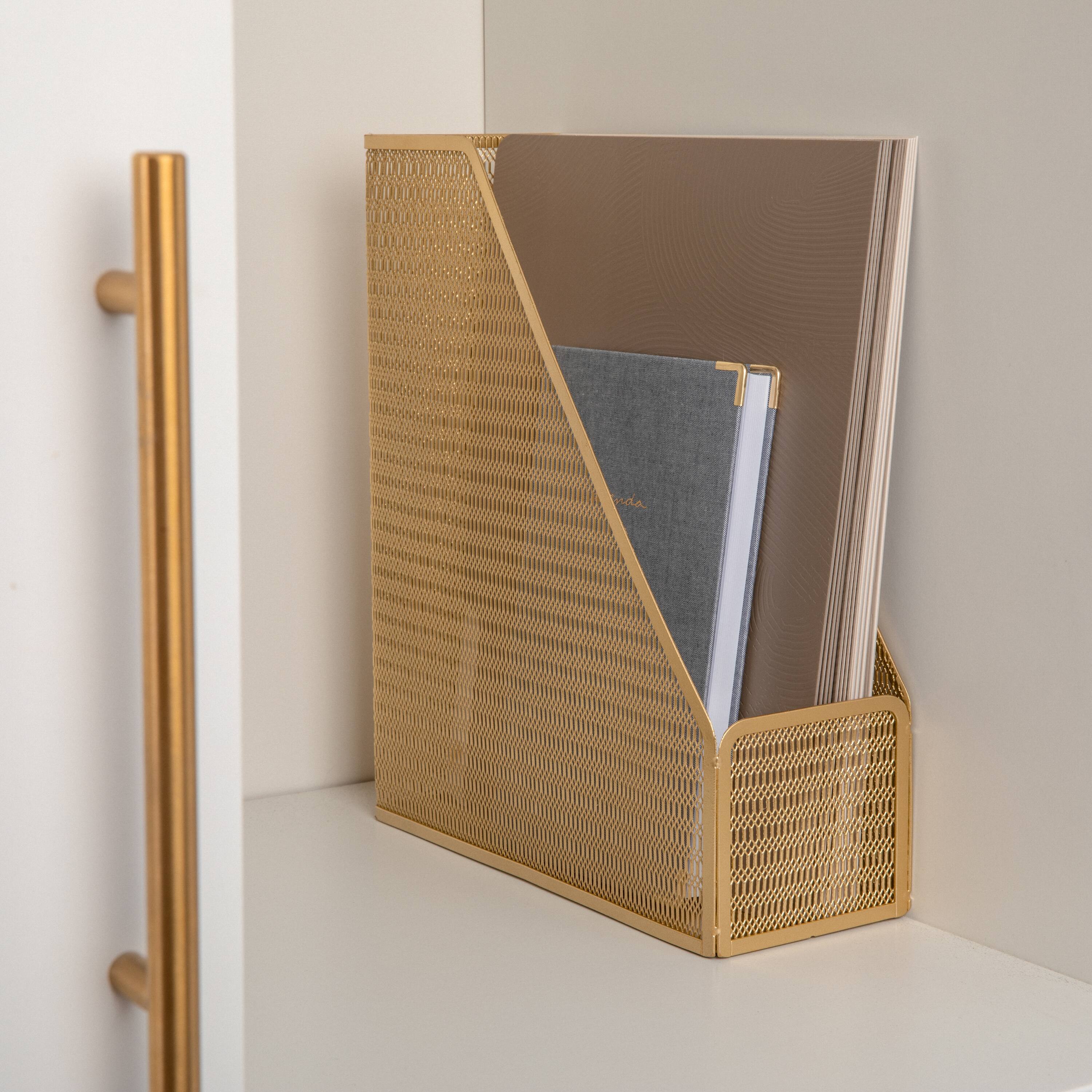 Alt View 11. Martha Stewart - Ryder Premium Single Slot Desktop Holder - Gold.