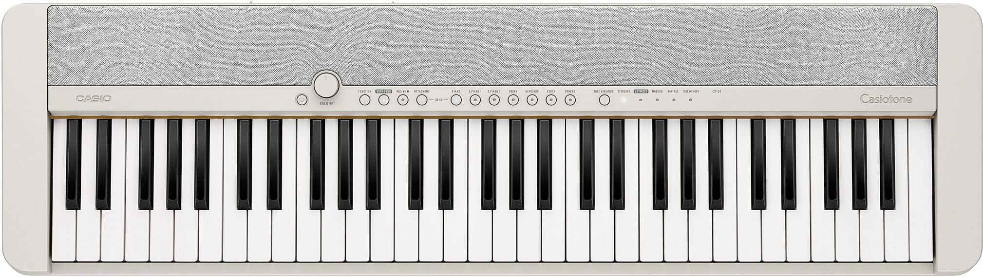 Front. Casio - CT-S1 Portable Keyboard with 61 Keys - White.