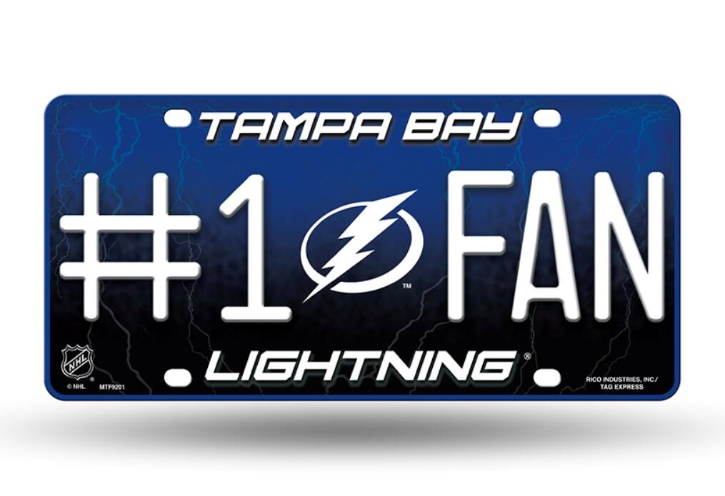Tampa Bay Lightning NHL #1 Fan Metal License Plate Auto Tag