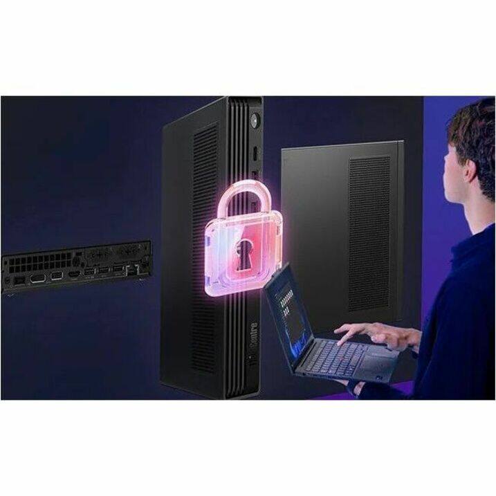 Alt View 4. Lenovo - Lenovo ThinkCentre M90q Gen 6 13AC0026US Desktop Computer - Intel Core Ultra 9 285 - 32 GB - 256 GB PCI Express NVMe 4.0 - Black.