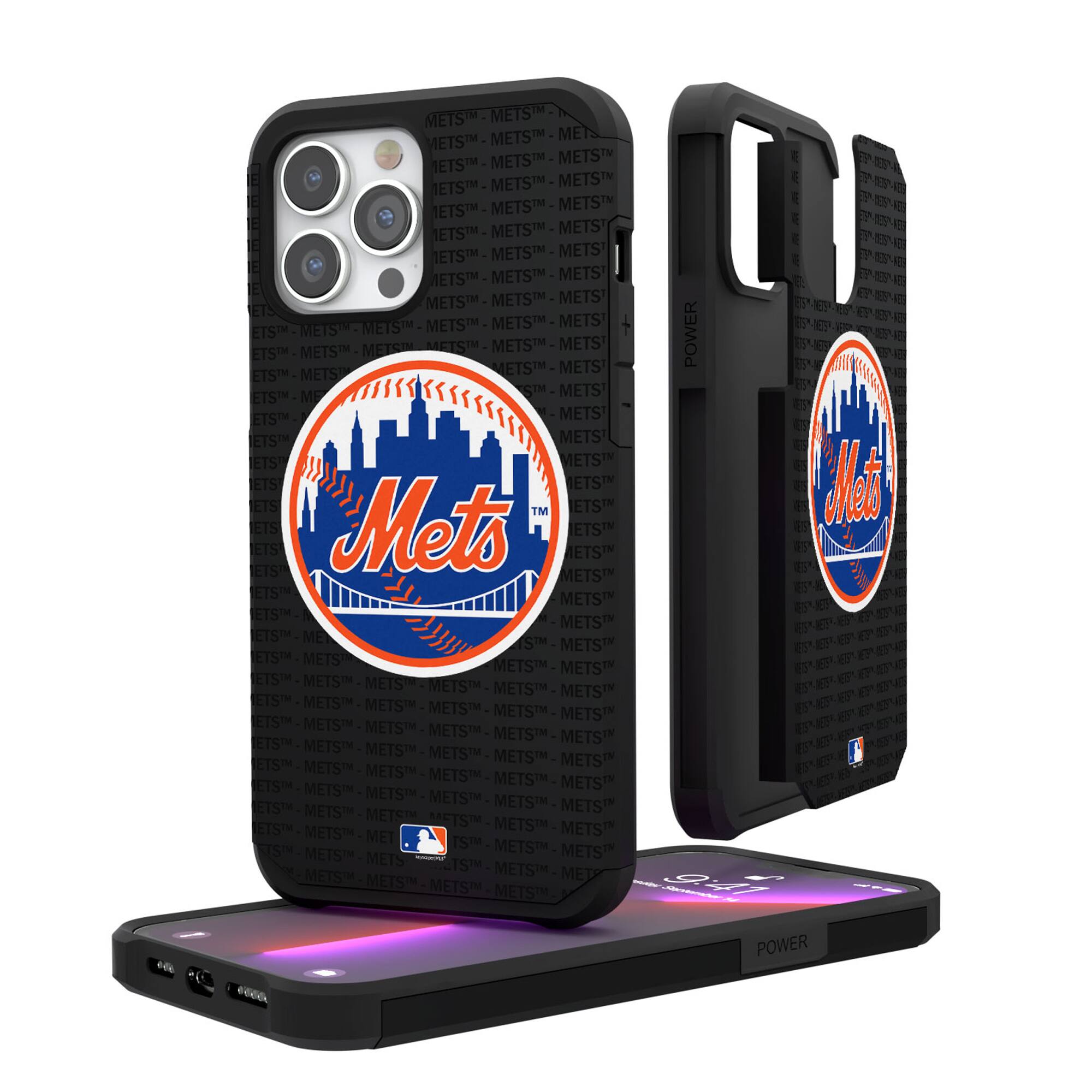 Keyscaper - MLB - New York Mets - iPhone Text Backdrop Rugged Case - 16 - Multicolor price history on PriceWatchPro