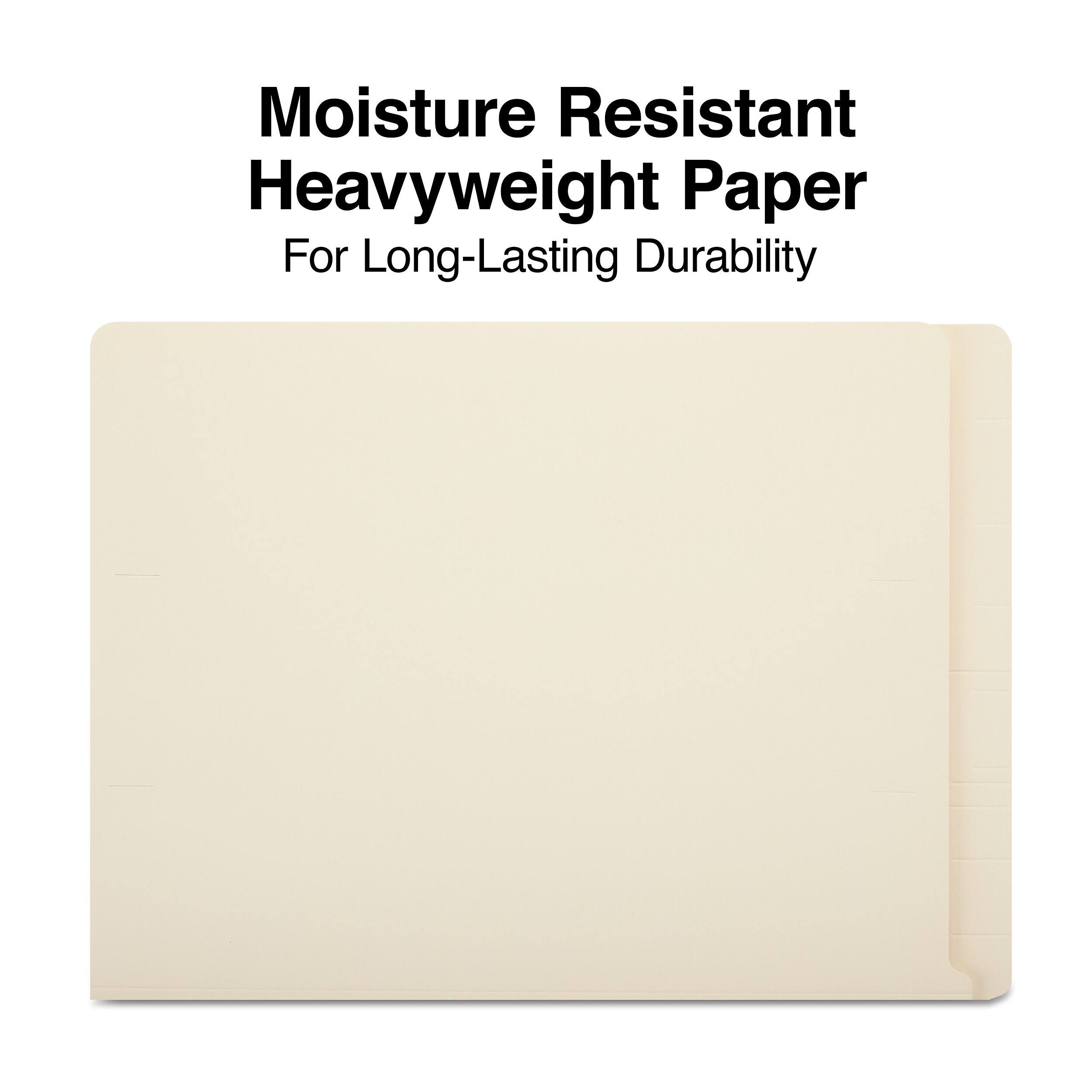 Moisture Resistant Heavyweight Paper  
For Long-Lasting Durability