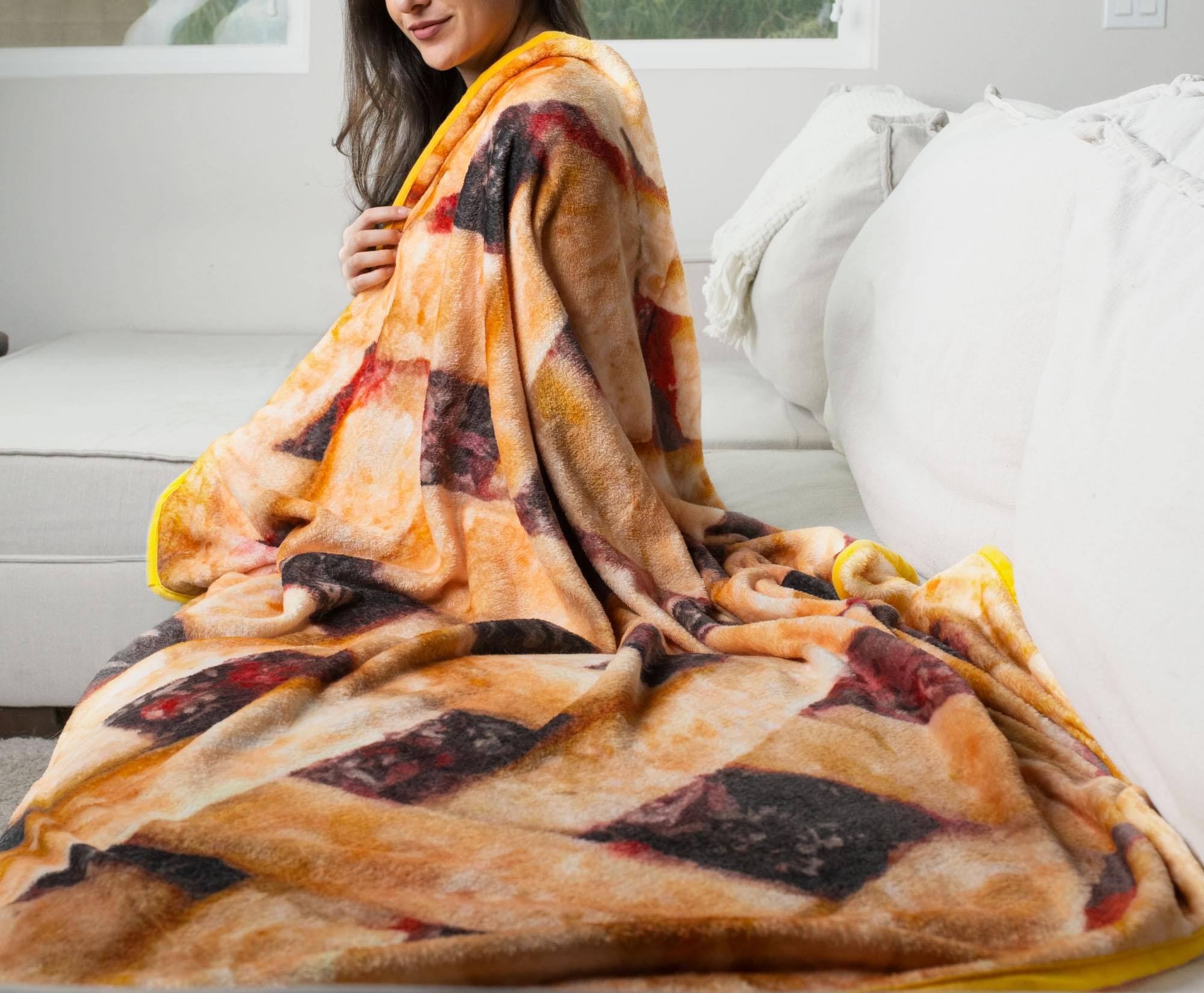 Alt View 2. Toynk - Cherry Pie Round Fleece Throw Blanket | 60 Inches - Red.