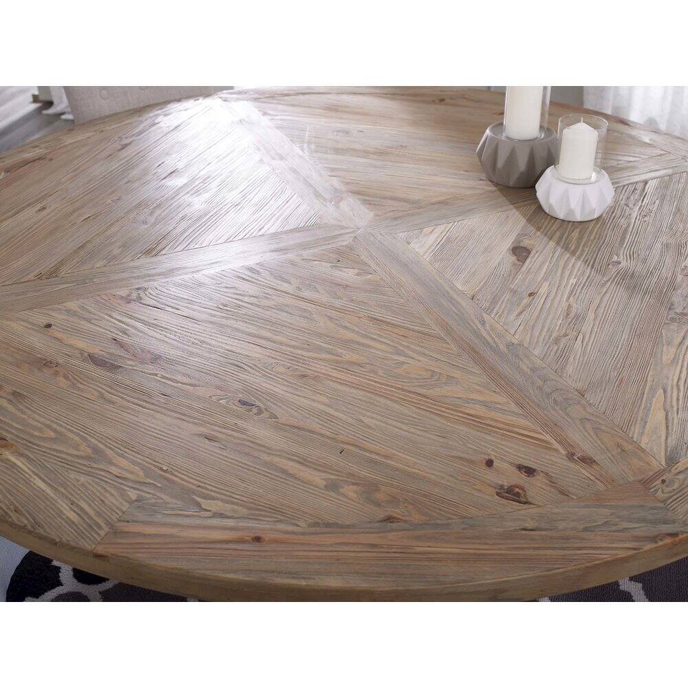 Alt View 4. Modway - Column 71" Round Pine Wood Dining Table - Brown.