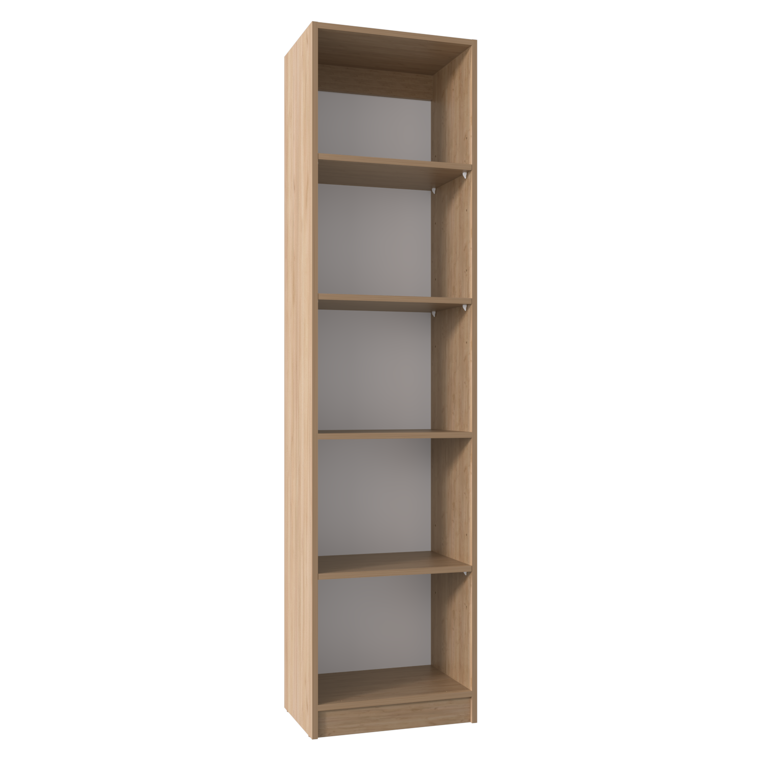 Back. Depot Eshop - Vinton XS Bookcase Compact Bookshelf with Multiple Shelves - Natural Oak / White.