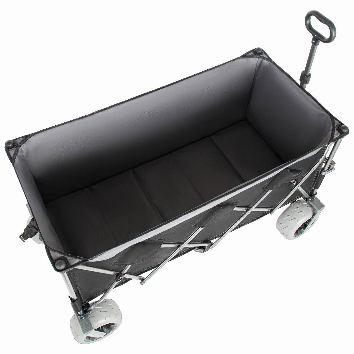 Alt View 6. Loheer - Loheer Extra Large Heavy Duty Folding Wagon with Steel Frame and All Terrain Wheels for Beach Garden and Sports.