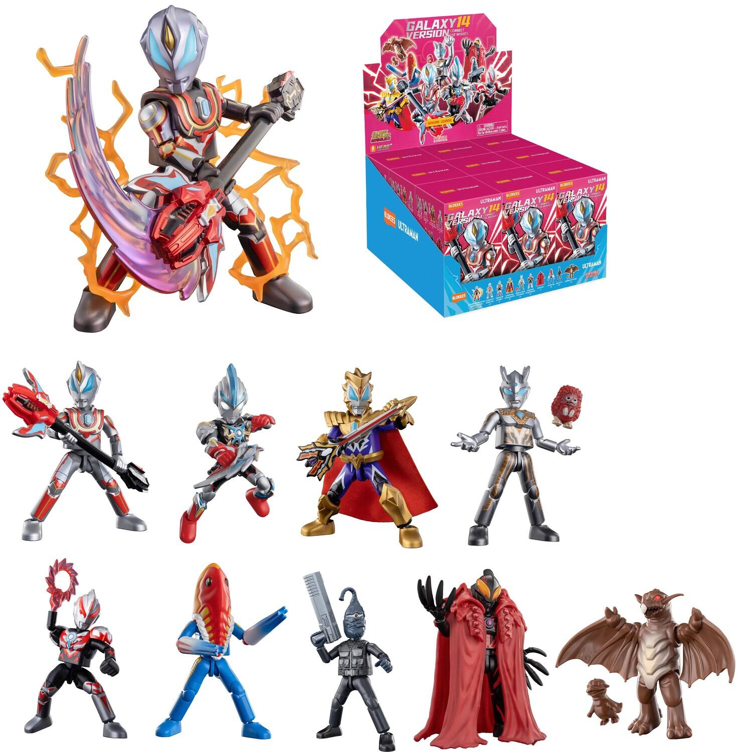 Blokees - Ultraman - Galaxy Version - 14: Connect The Wishes 9ct Model Kit Display - COLLECTIBLES