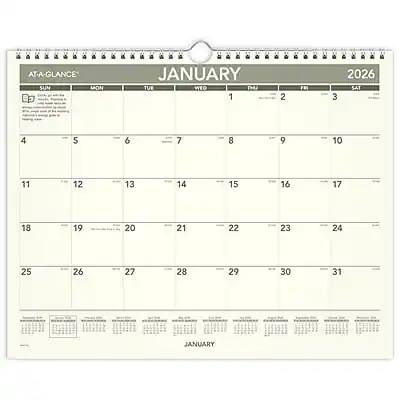 AT-A-GLANCE
JANUARY 2026
MON TUE WED TH FRI SAT SUN
1 2 3 4 5 6 7
8 9 10 11 12 13 14
15 16 17 18 19 20 21
22 23 24 25 26 27 28
29 30 31
JANUARY