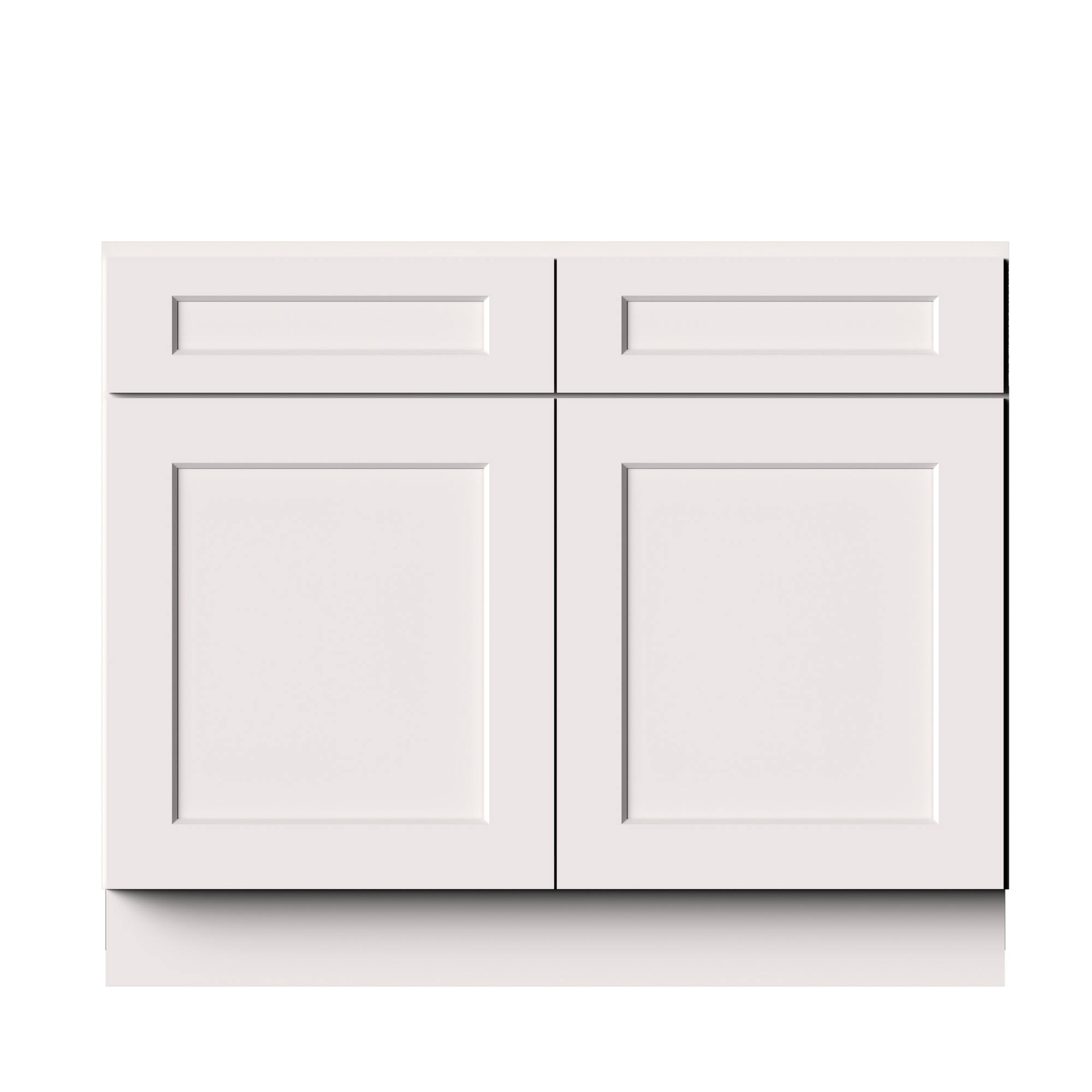 Alt View 1. Boyel Living - 42-in W x 34.5-in H x 24-in D Shaker RTA Kitchen Base Cabinet with Soft-Close - White Shaker.