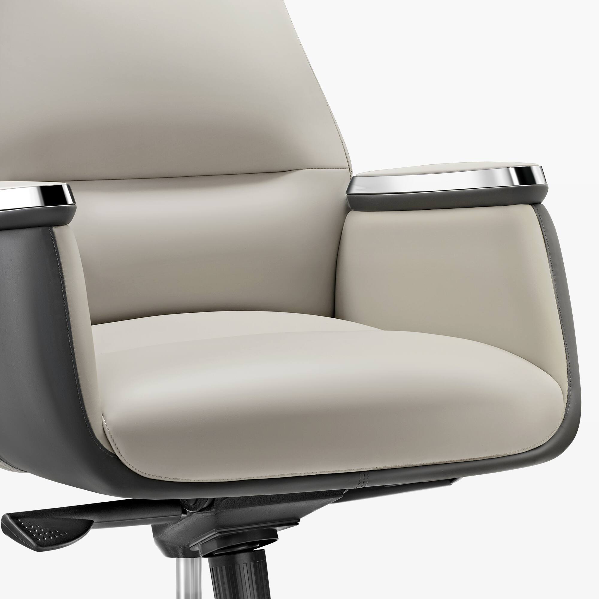 Alt View 1. Eureka Ergonomic - Silicone Leather Executive Ergonomic Office Chair - Off-white.