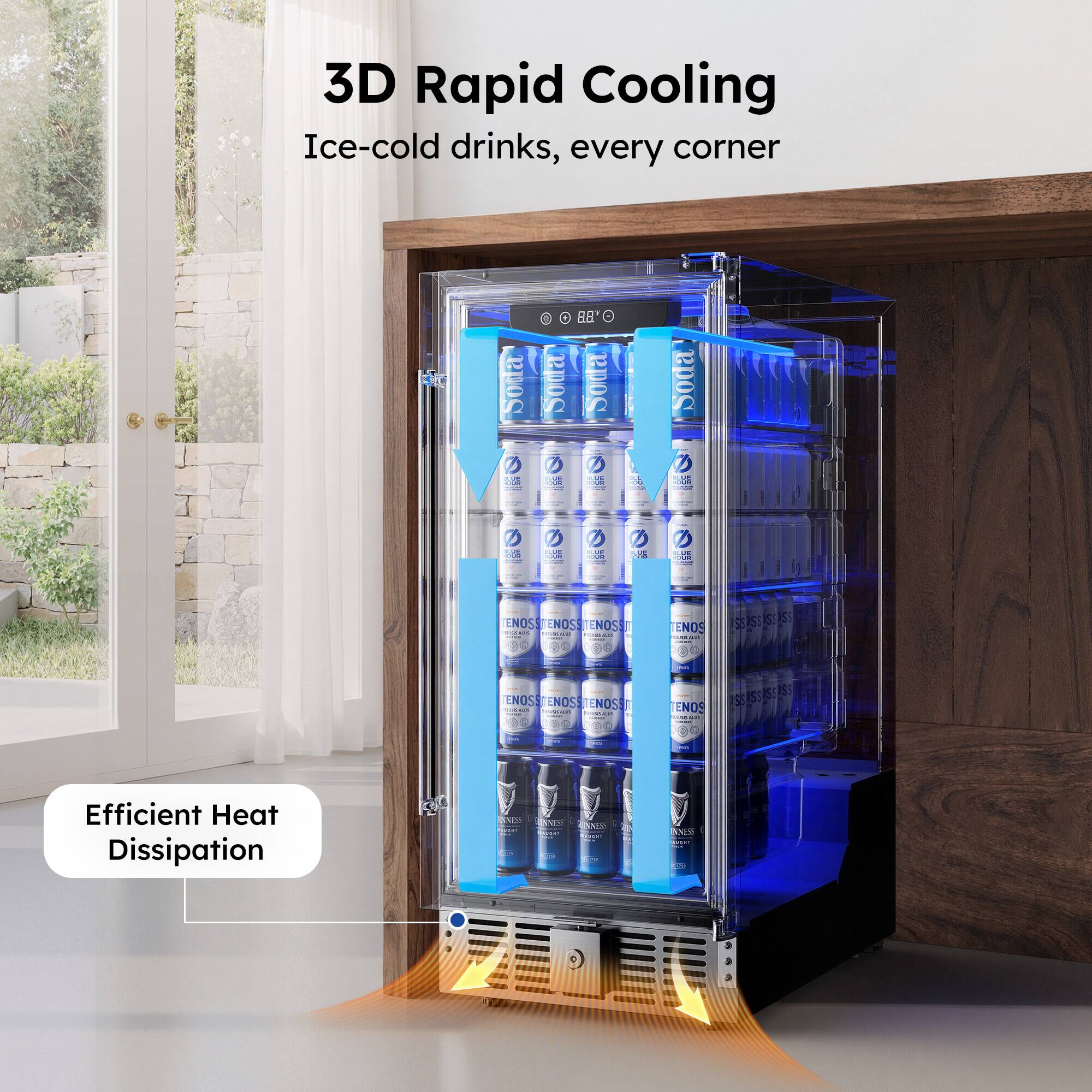 3D Rapid Cooling  
Ice-cold drinks, every corner  

Efficient Heat Dissipation