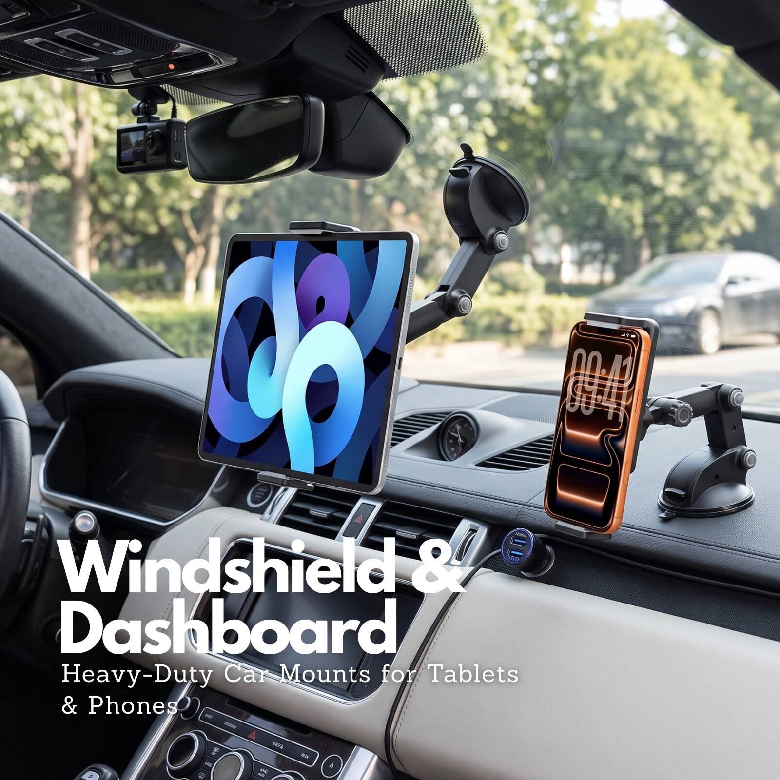2 6  O1 Windshield & Dashboard Heavy-Duty Car Mounts for Tablets & Phones - - A sora -  2