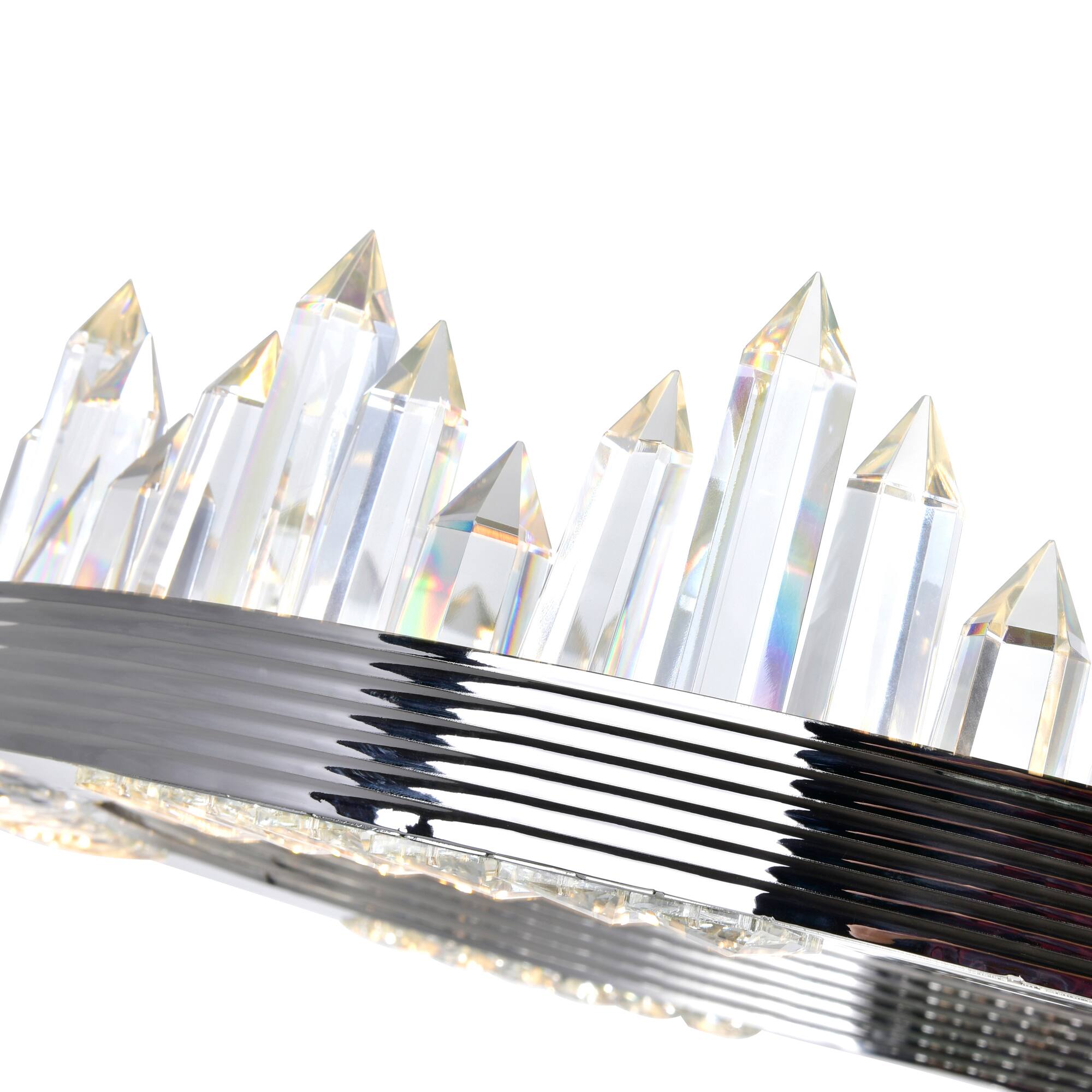 Back. CWI Lighting - Agassiz LED Chandelier With Polished Nickel Finish - Polished Nickel.