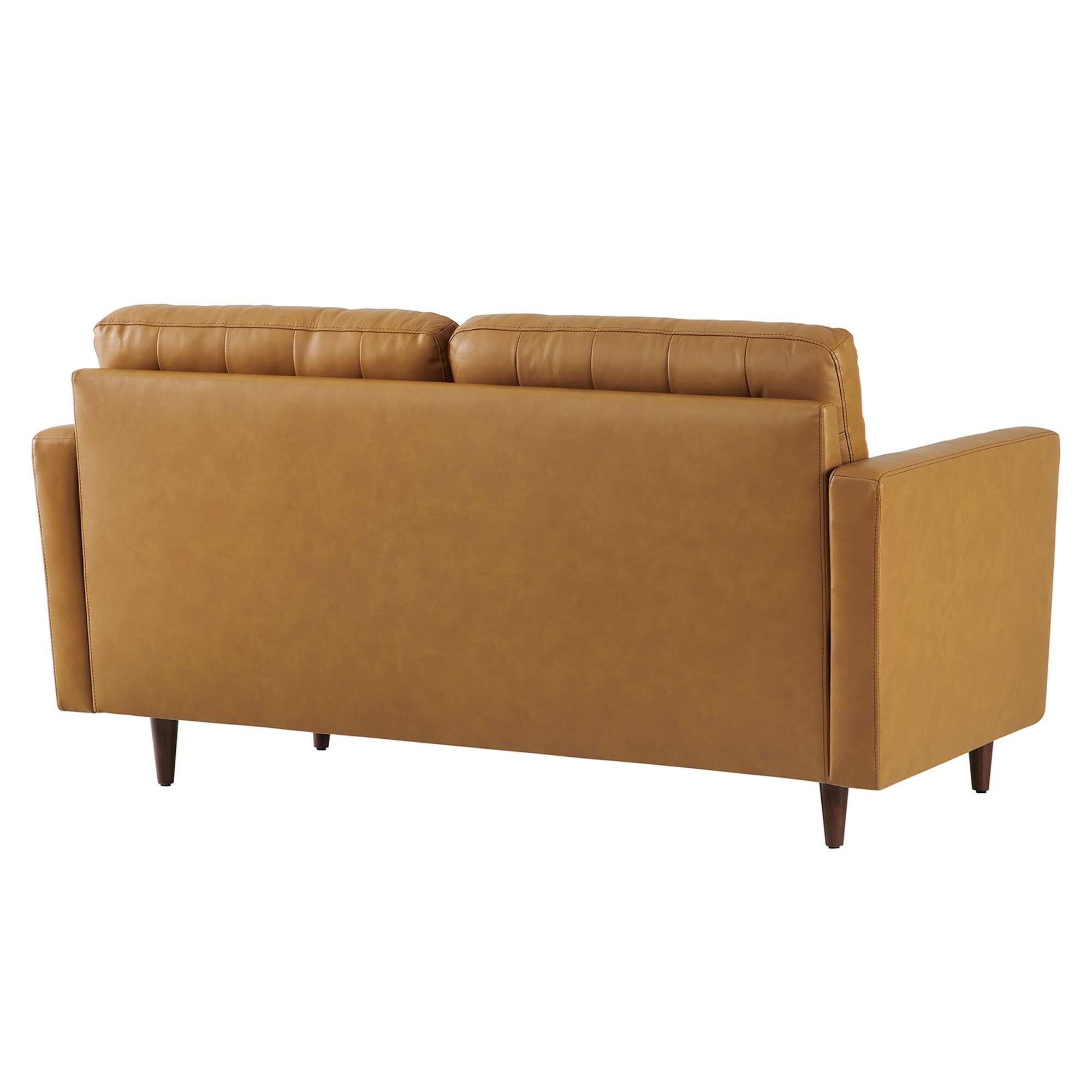 Alt View 2. Modway - Exalt Tufted Leather Loveseat by Modway - Tan.