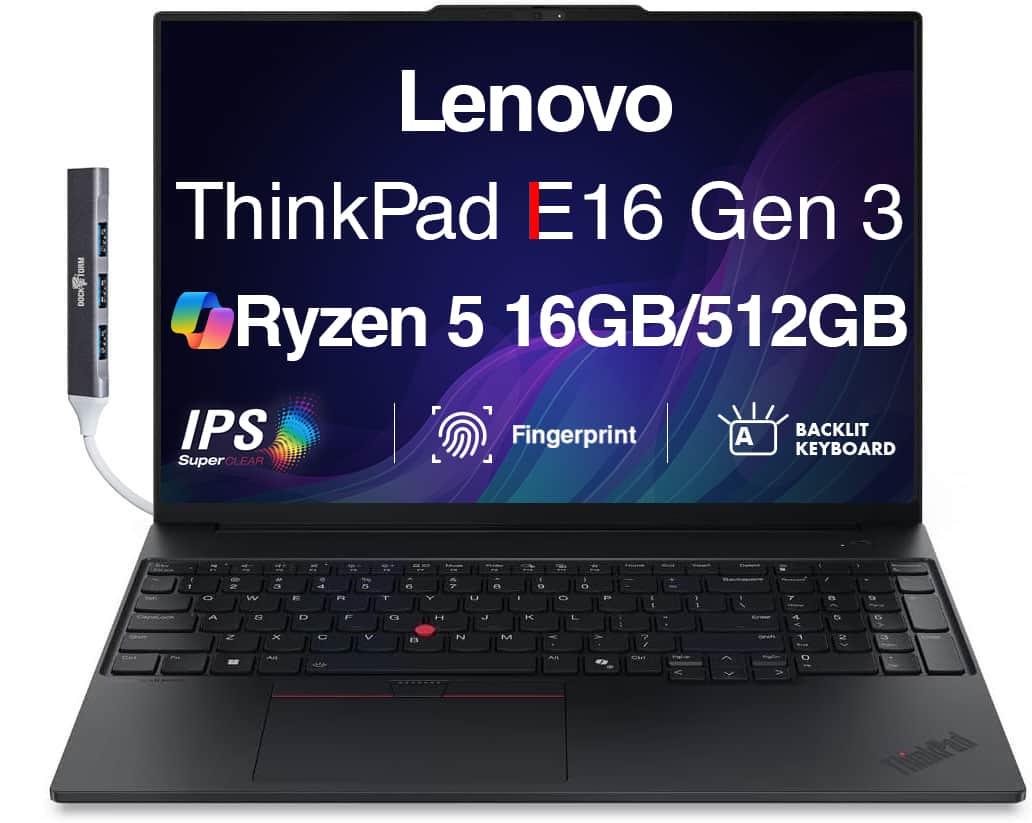 Lenovo Upgraded ThinkPad E16 Business Laptop, 16