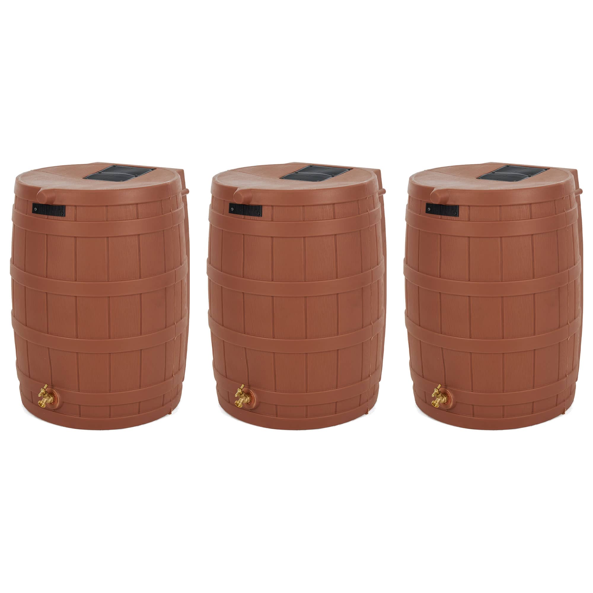 Good Ideas - Rain Wizard Storage 50 Gallon Rain Barrel, Terra Cotta, (3 Pack) price history on PriceWatchPro