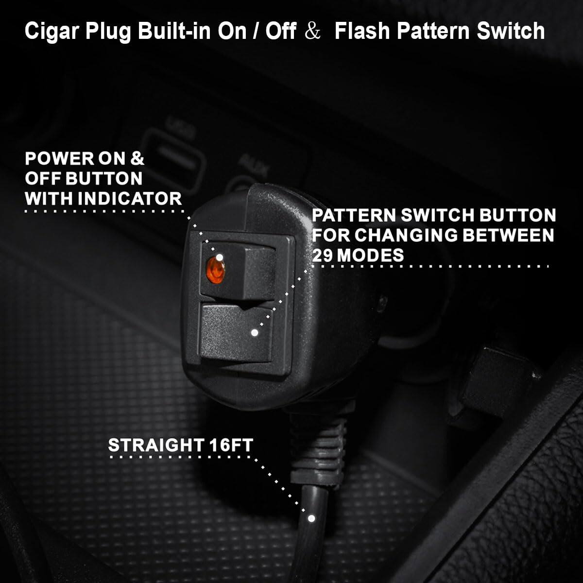 COTTAGE aluminum housing white led emergency strobe dash light bar ...