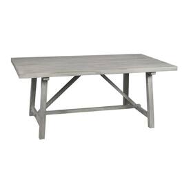 AmeriHome - Trestle Farm House Mango Wood 58 in. Dining Table - Grey - Gray