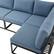 Alt View 30. Walker Edison - Modern Rockland 5-Piece Patio Sectional - Blue.