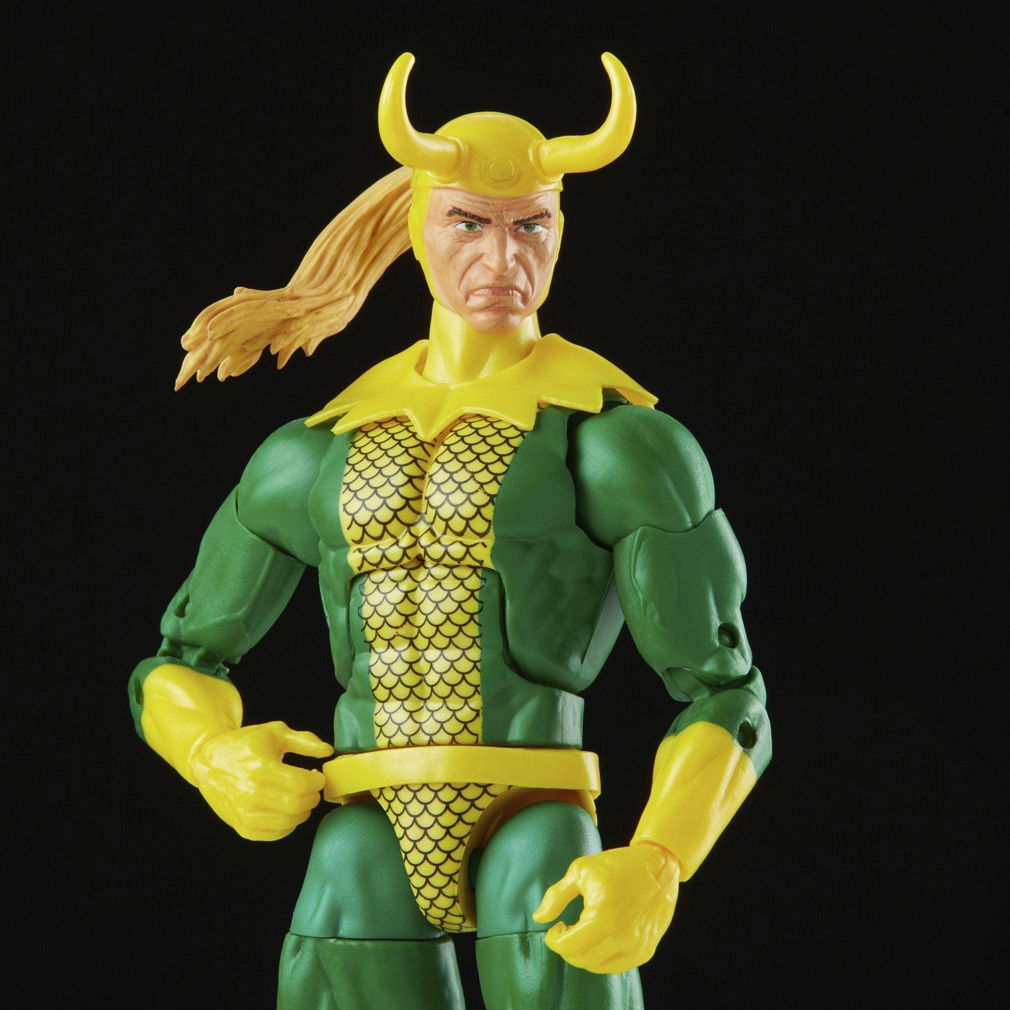 Alt View 3. Hasbro - Marvel Legends 6-inch Retro Action Figure | Loki - Green.