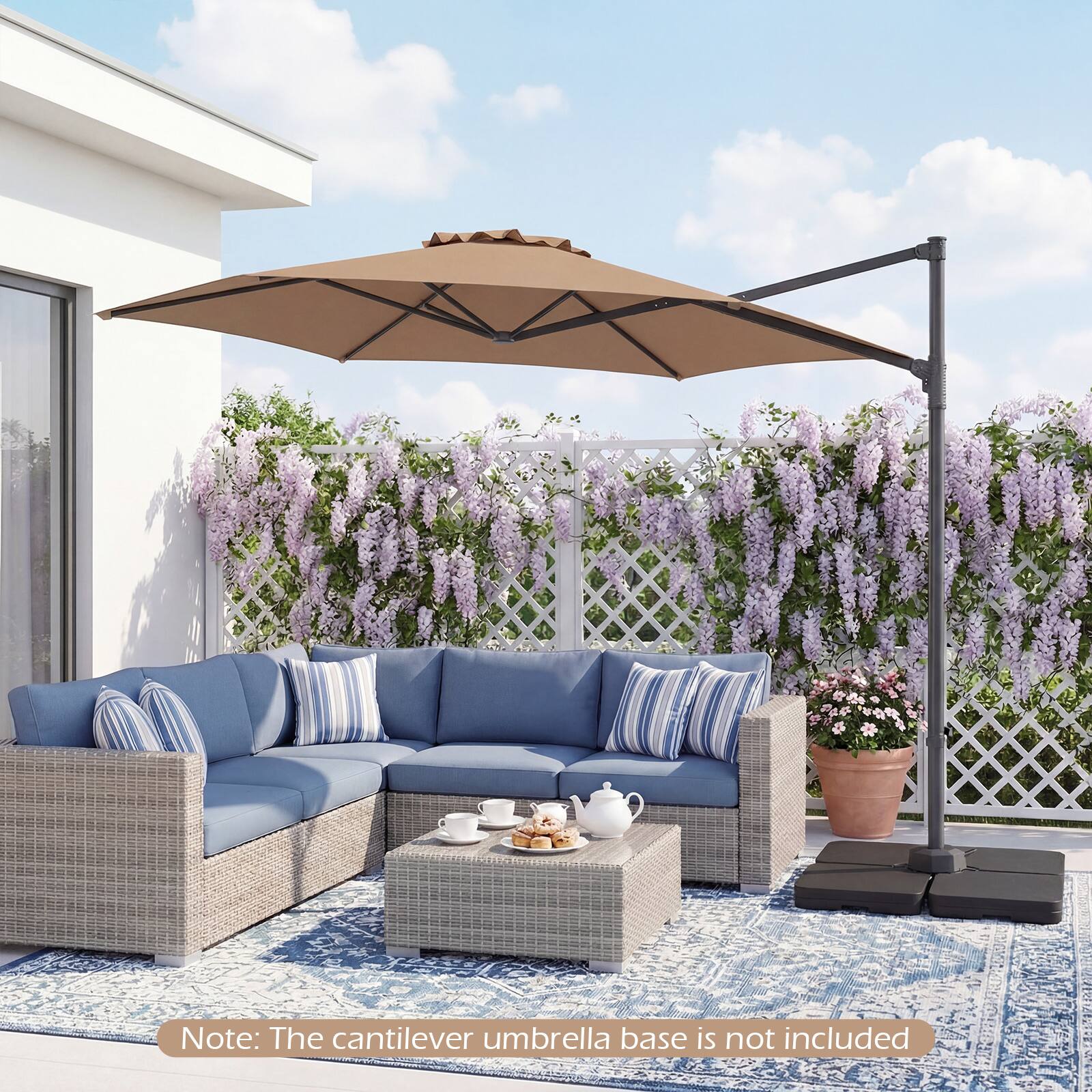 Note: The cantilever umbrella base is not included.